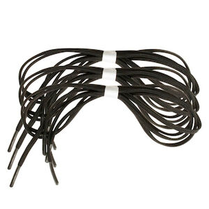 SHOELACE ELASTIC 30IN BLACK 3PR/BG